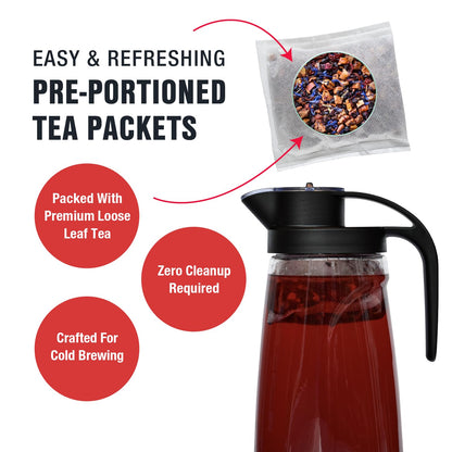 Tiesta Tea - 8 Herbal & Rooibos Sampler Dry Flight Set, Loose Leaf, No Caffeine, Makes Hot and Iced, Assorted Tea Sets with Herbal, Chai, Fruit Blends & More, 8 Resealable Sample Pouches