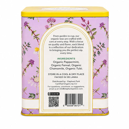 Organic Sleep Blend Herbal Tea - 50 Packets - Natural Chamomile, Peppermint, Fennel And Tulsi Teabags - USDA Certified 100% Non-GMO - Decaffeinated Designer Gift Tin