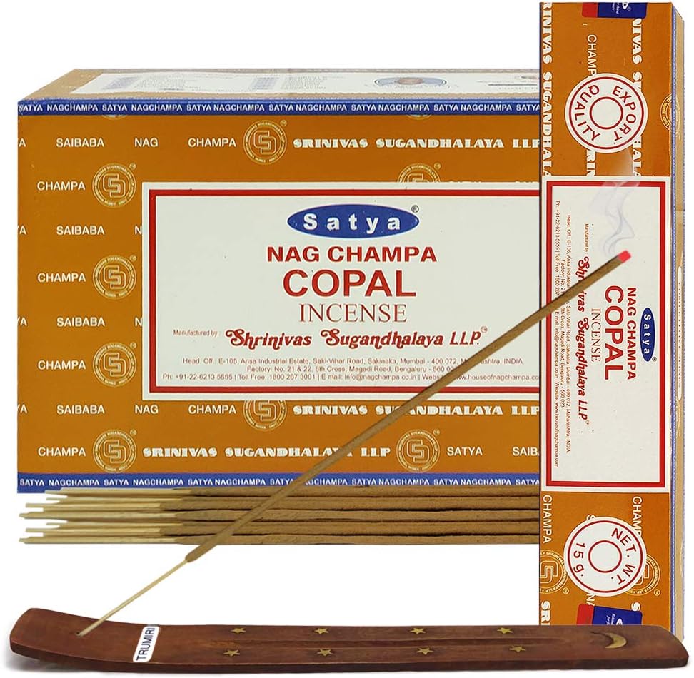 TRUMIRI Incense Stick Holder Bundle with Satya Sai Baba Nagchampa 250g Bulk Incense Sticks Nag Champa Agarbatti - Pack of 1 (Approx 250 Insence-Sticks)