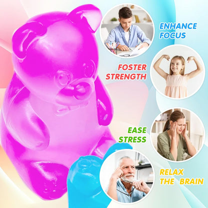 Fidget Toys Stress Balls for Kids & Adults - Changes Color in The Sun - Malt Sugar Squishy Fidget Toys - Slow Rise Gel Ball - Stretchy Squeeze Stress Relief Balls for Anxiety