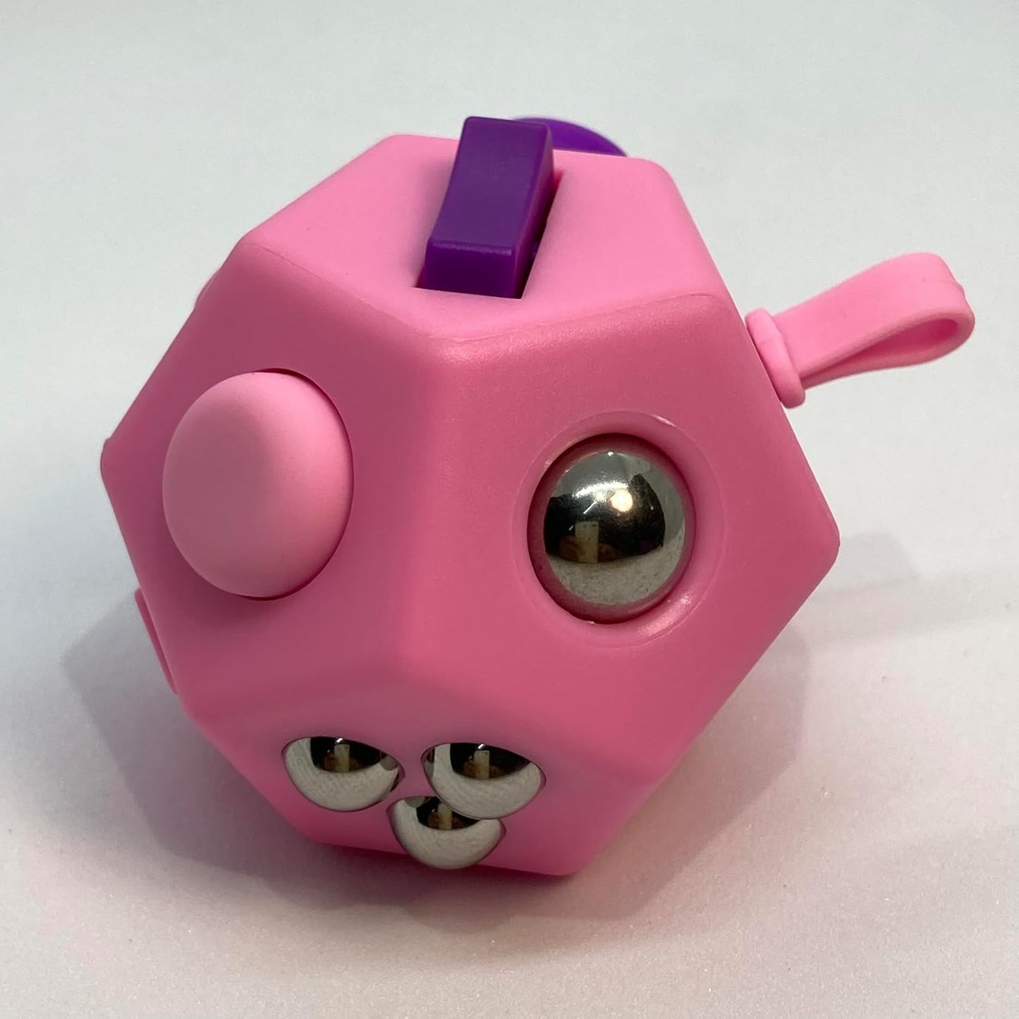 Small Fidget Toys Cube, Small Fidget Toy - 12 Sides Decompression Cube Anti Anxiety and Relief Stress Improve Focus Creative Unique Fidget Toy for Kids and Adults, with Carry Case(Black E1)