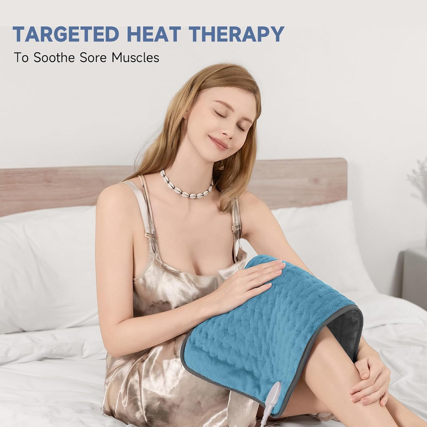 Heating Pad for Back, Neck, and Shoulder Pain Relief, Electric Heat Pad with 6 Heat Levels, Moist Heat Option, Auto Shut-Off, Birthday Christmas Gifts for Women Men Mom Dad Grandma, Gifts for her