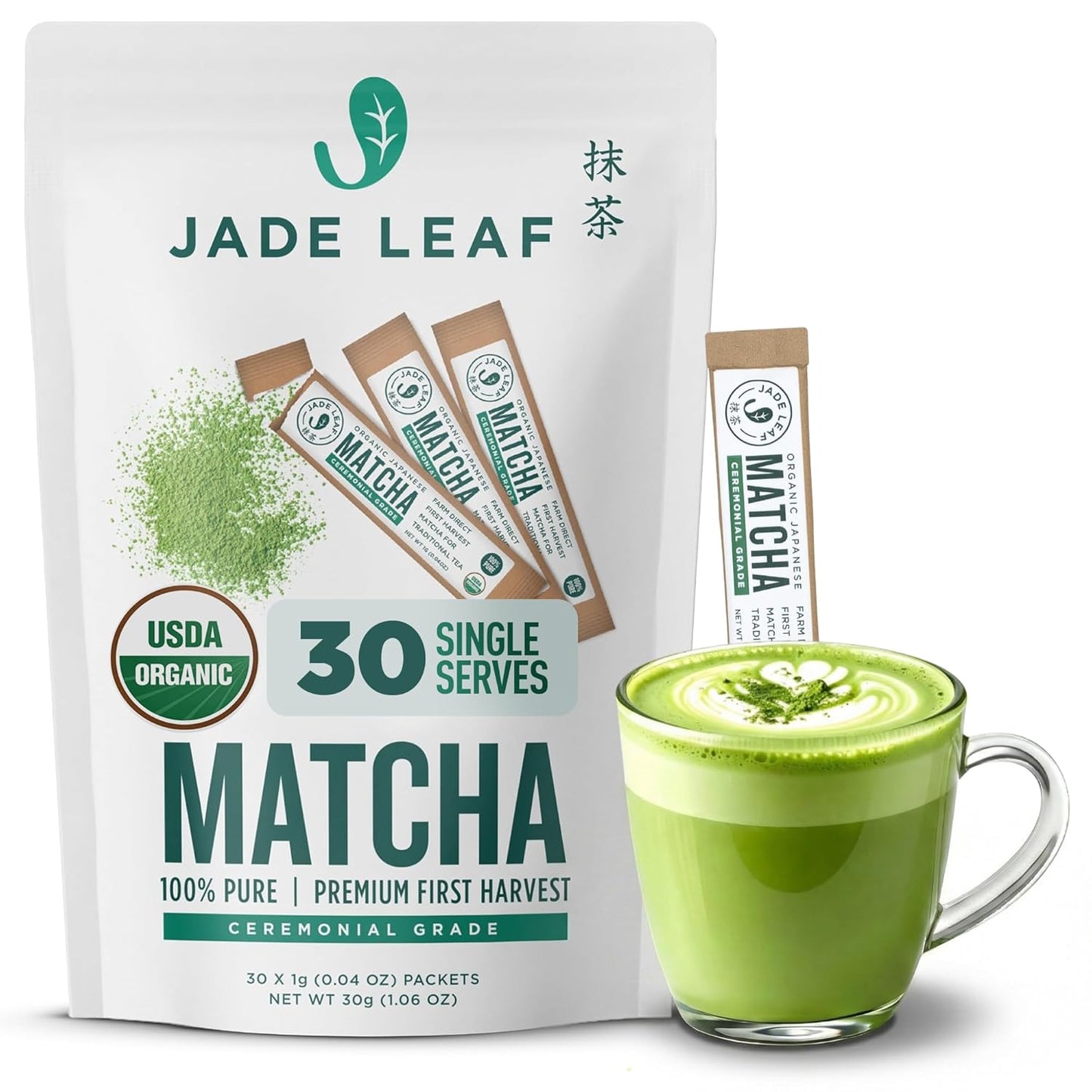 Jade Leaf Matcha Organic Culinary Grade Matcha Powder - Japanese Green tea for Baking, Smoothies, Lattes, and Skin Care, 30g / 1.06 Ounce (Pack of 1)