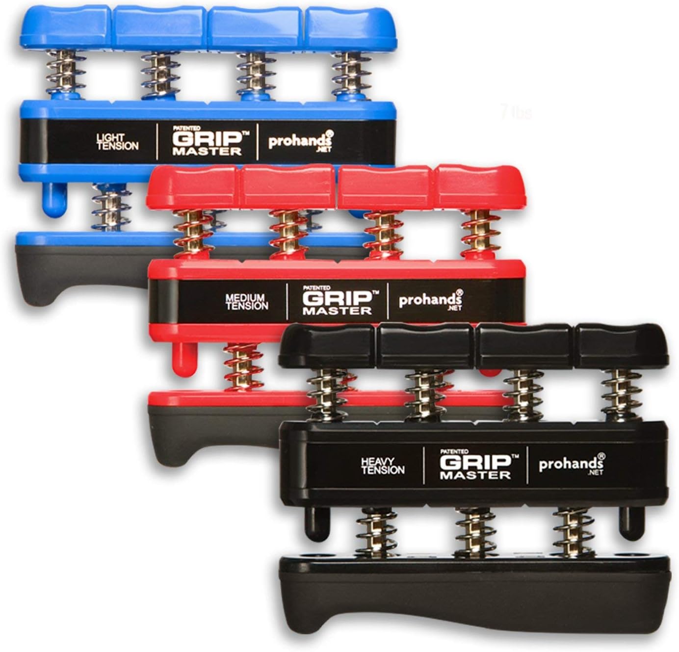 Prohands Gripmaster Hand Exerciser, Finger Exerciser (Hand Grip Strengthener), Spring-Loaded, Finger-Piston System, Isolate & Exercise Each Finger