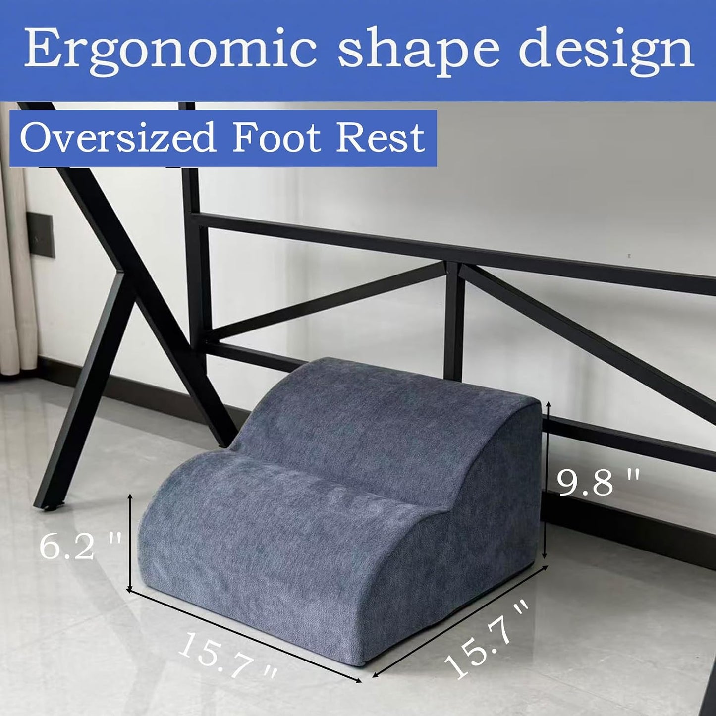 Foot Rest for Under Desk at Work.Multifunctional 3-Tier Foot Stool,with Washable Footrest.for Under Desk,Office Chair Gaming Chair & Sofa,Leg Elevation Pillow,Supports Posture -Dark Grey