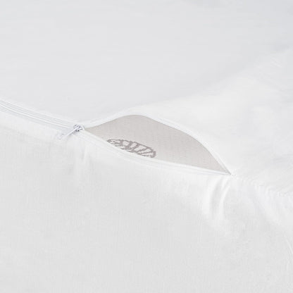 CirclesHome Pillow Protectors 4 Pack Standard Zippered - 100% Cotton Breathable Pillowcases - Protects Pillows from Dirt, Dust and Debri (Standard - Set of 4 - 20x26)