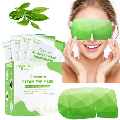 16Packs Steam Eye Mask, Heated Eye Mask for Sleeping, Warm Compress for Eyes, Self Heating Disposal Steam Mask for Home Sleep, Office, Spa, Travel Essentials Mothers Day Gifts (Unscented)