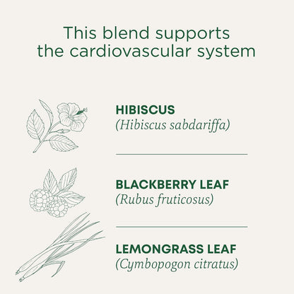 Traditional Medicinals Organic, Hibiscus Tea - Supports Normal Heart Health & Cardiovascular Wellness - Kosher, Non-GMO, Caffeine-Free, Compostable - 16 Tea Bags