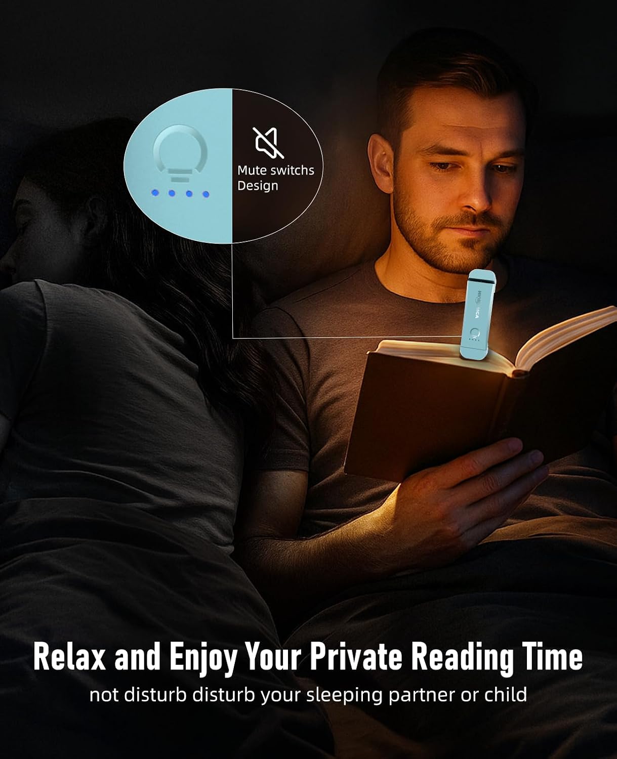 HIONXMGA Book Reading Light,Silent Touch Lamp for in Bed,Rechargeable Clip on Booklight with 3 Amber Colors & Precise Dimming Night Reading,Best Gift Lovers,Kids,Pink,(SD-10)