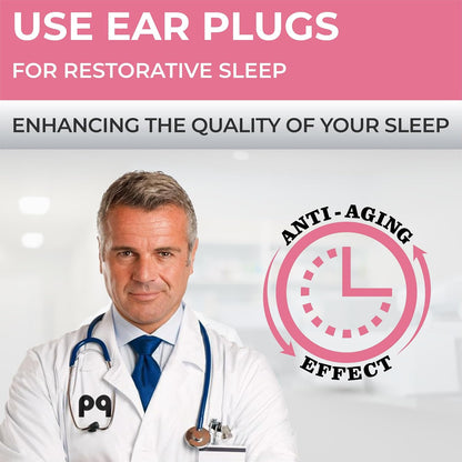 Peace&Quiet | PQ Wax Ear Plugs for Sleeping, Swimming - Soft Noise Cancelling Silicone Gel Wax Earplugs for Sleep and Swimmers, Sound Blocking Level of 32 Db, Color: Blue