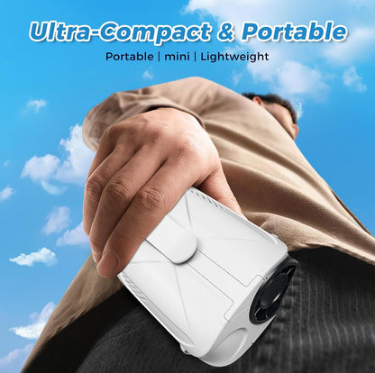 Waist Fan Portable Clip on: 6000mAh Mini Rechargeable Personal Belt Cooling Fan under Shirt - Cool Body Fans Under Clothes for Outdoor Travel Walking Work for Men and Women (Black)