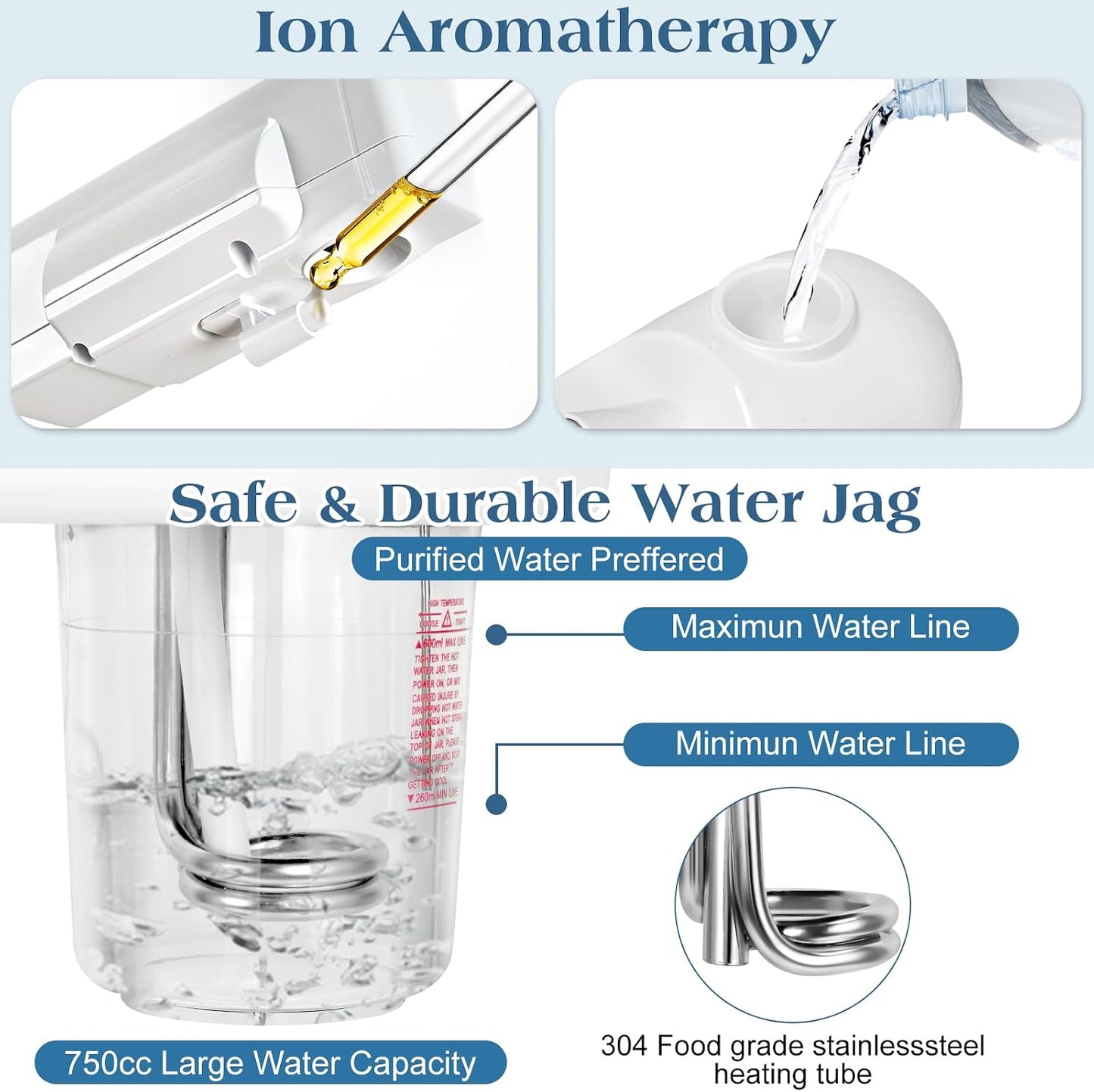 Professional Facial Steamer, Nano Ionic Hot Mist Spray, Stand Facial Steamer for Estheticians, Timer, Vaporizador Face Steamer for Deep Cleansing & Hydration, Home Salon SPA