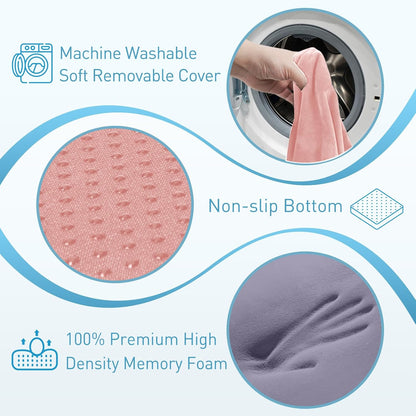 BlissTrends Seat Cushion with Velvet Cover, Thick Memory Foam Cushions for Office Chair, Car Seat, Airplane, Relieving Pressure Tailbone Sciatica Back Pain for Long Sitting, Car Drivers 4.7in Black