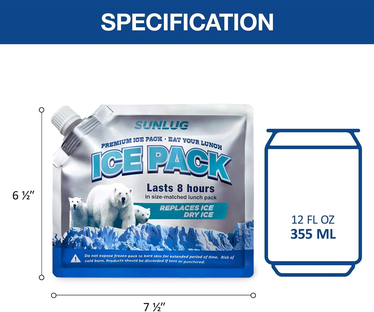Cooler Ice Packs Reusable Ice Packs for Coolers Long Lasting Freezer Packs for Cooler Bag, Lunch Bags, Cooler Backpacks