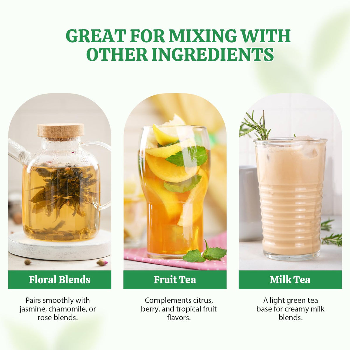 Soeos Organic Green Tea, 6.3 oz (180g), 100 Tea Bags, Refreshing and Fragrant, Sustainably Sourced, Ideal for Hot or Iced Tea, Long-Lasting Freshness