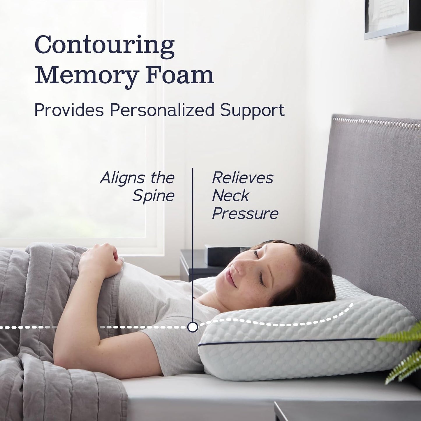 Weekender Cooling Gel Memory Foam Pillow for Sleeping – King Size, Ventilated Cooling Pillow for Side & Back Sleepers, Neck & Shoulder Support, Medium Firm, Washable Cover