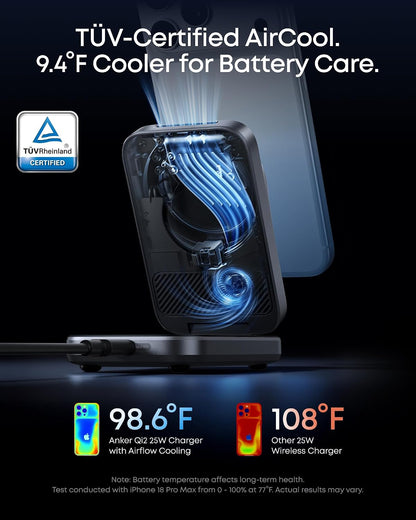 Anker Prime 25W Qi2.2-Certified Palm-Sized 3-in-1 Foldable MagSafe Charger