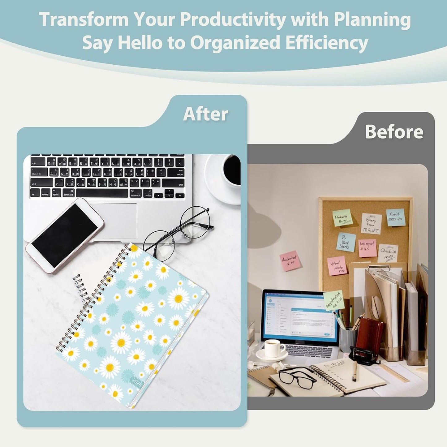 Weekly To Do List Notepad, 52 Sheets, Undated Weekly Planner, Letter Size | 8.5"x11", 100GSM, Thick Paper, Twin-Wire Spiral Bound, Tear Off Desk Pad, For Women & Man, Home School & Office Work