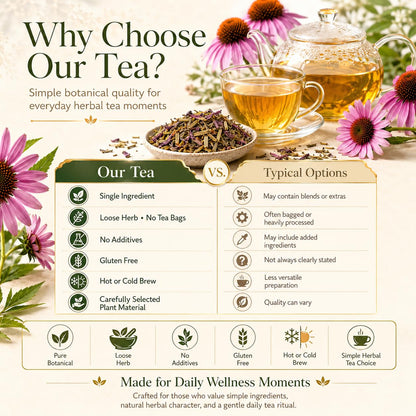 WOTIHA Dried Echinacea Herb 136g (4.8 oz), Echinacea purpurea Loose Leaves for Herbal Tea