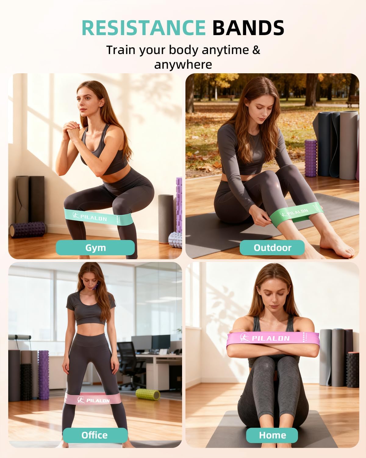 Pilates Ring Set - Studio-Grade Anti-Deformation Pilates Kit - Pilates Equipment for Home Workout - 14'' Pilates Ring, Pilates Ball, 2 Dumbbells, 5 Resistance Bands for Toning Arms, Thighs