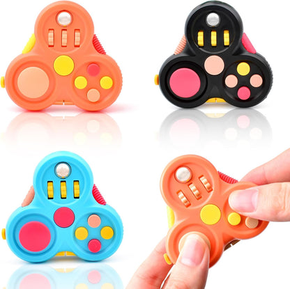 Yrissmiss Fidget Toys for Adults, Fidget Pad Easter Basket Stuffers for Boys Girls,Stress Relief Cube Clicker Controller with Quiet Fidgets,ADHD Autism Fidget Spinner for Office Desk Travel