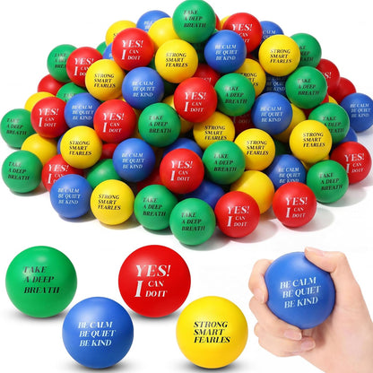 Sotiff 100 Pcs Motivational Balls Bulk for Adults, Ten Colors Inspirational