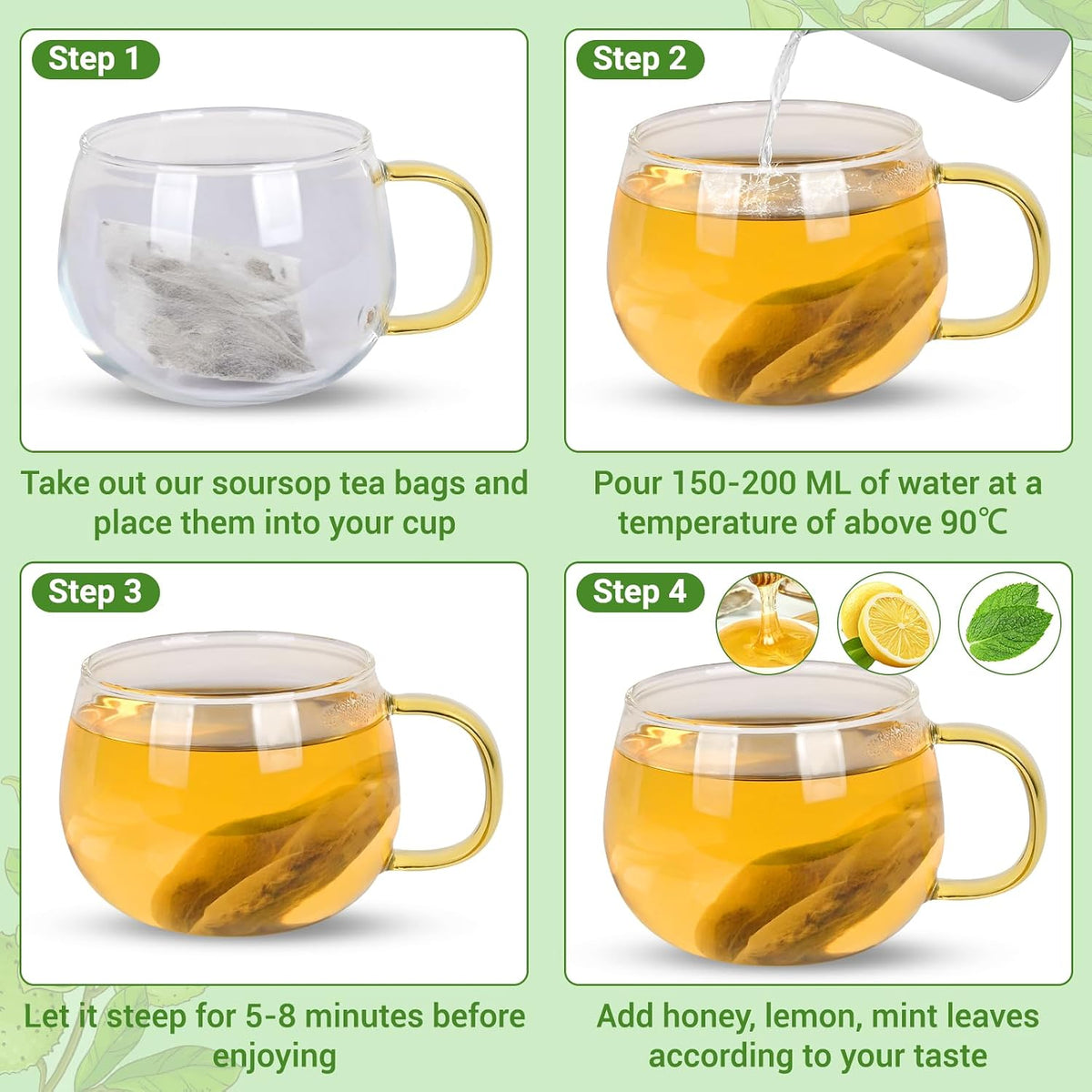 Loose Leaf Tea Sampler, 5 Natural Assorted Tea Gift Set For Tea Lovers