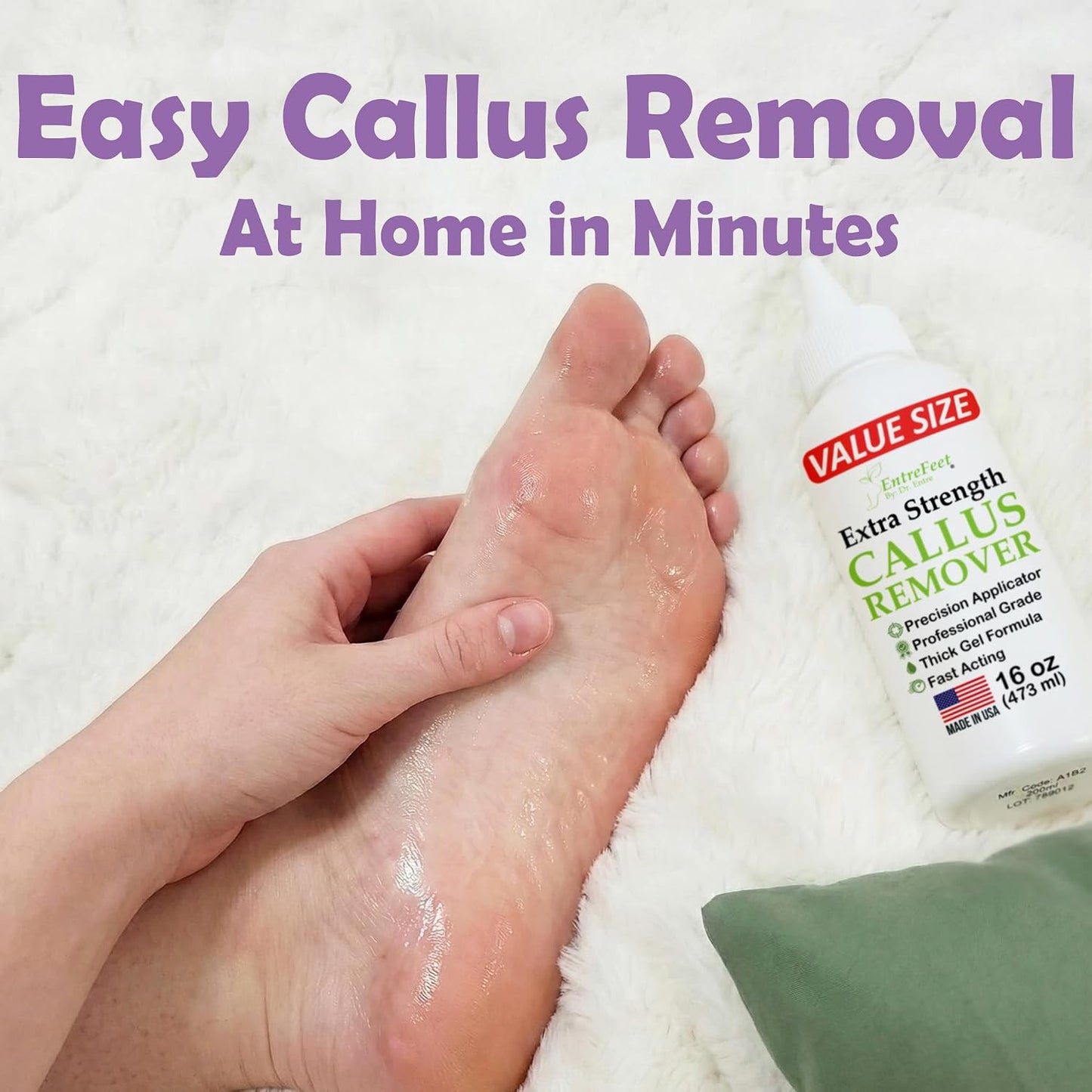 Dr. Entre's Callus Remover Gel Kit for Feet: Foot File, Pumice Stone, 5 Glove Pairs for Gel Application, Spa Kit, Foot Care, Pedicure Tools, Scrubber, 8oz