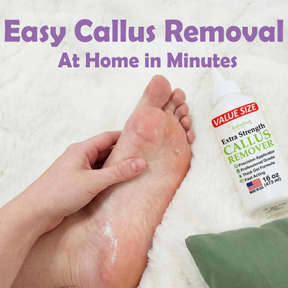 Dr. Entre's Callus Remover Gel Kit for Feet: Foot File, Pumice Stone, 5 Glove Pairs for Gel Application, Spa Kit, Foot Care, Pedicure Tools, Scrubber, 8oz