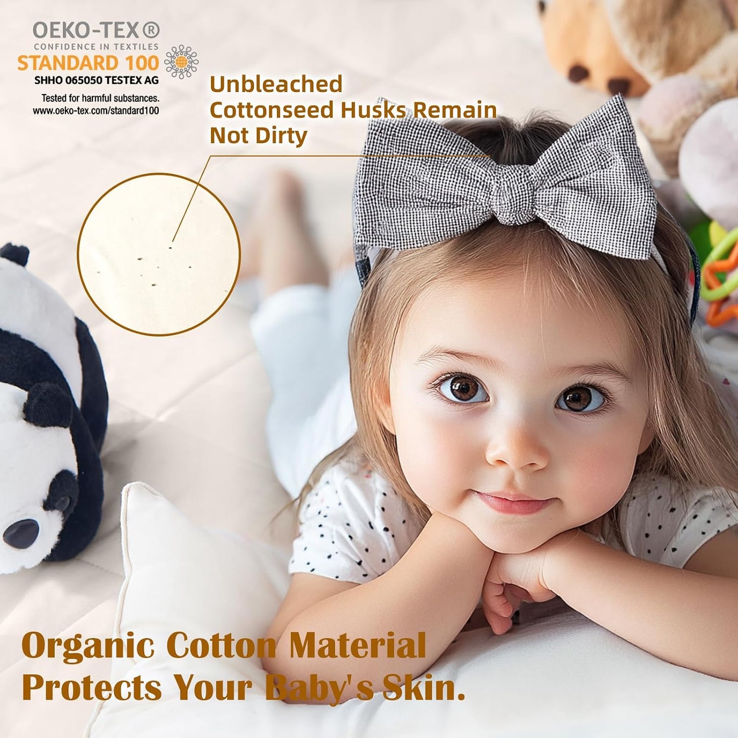 Organic King Mattress Protector - Top&Side 100% Waterproof Mattress Protectors, Breathable Organic Mattress Protector, Noiseless King Mattress Protectors Waterproof 80x76x17 in