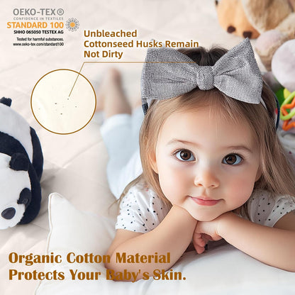 Organic King Mattress Protector - Top&Side 100% Waterproof Mattress Protectors, Breathable Organic Mattress Protector, Noiseless King Mattress Protectors Waterproof 80x76x17 in