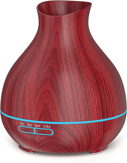 Aromatherapy Essential Oil Diffuser, 550ml Ultrasonic Fragrant Oil Large Room Humidifier, Diffusers for Home with Timer and Waterless Auto-Off, 7 Color LED Lights,Cool Mist Humidifiers