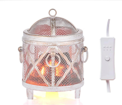Dicimi Wax Melt Warmer,4-in-1 Electric Wax Melter,Oil Burner,Fireplace Wax Warmers, for Home Office Bedroom Aromatherapy Present and Decorations (Bronze, Fireplace Stove)