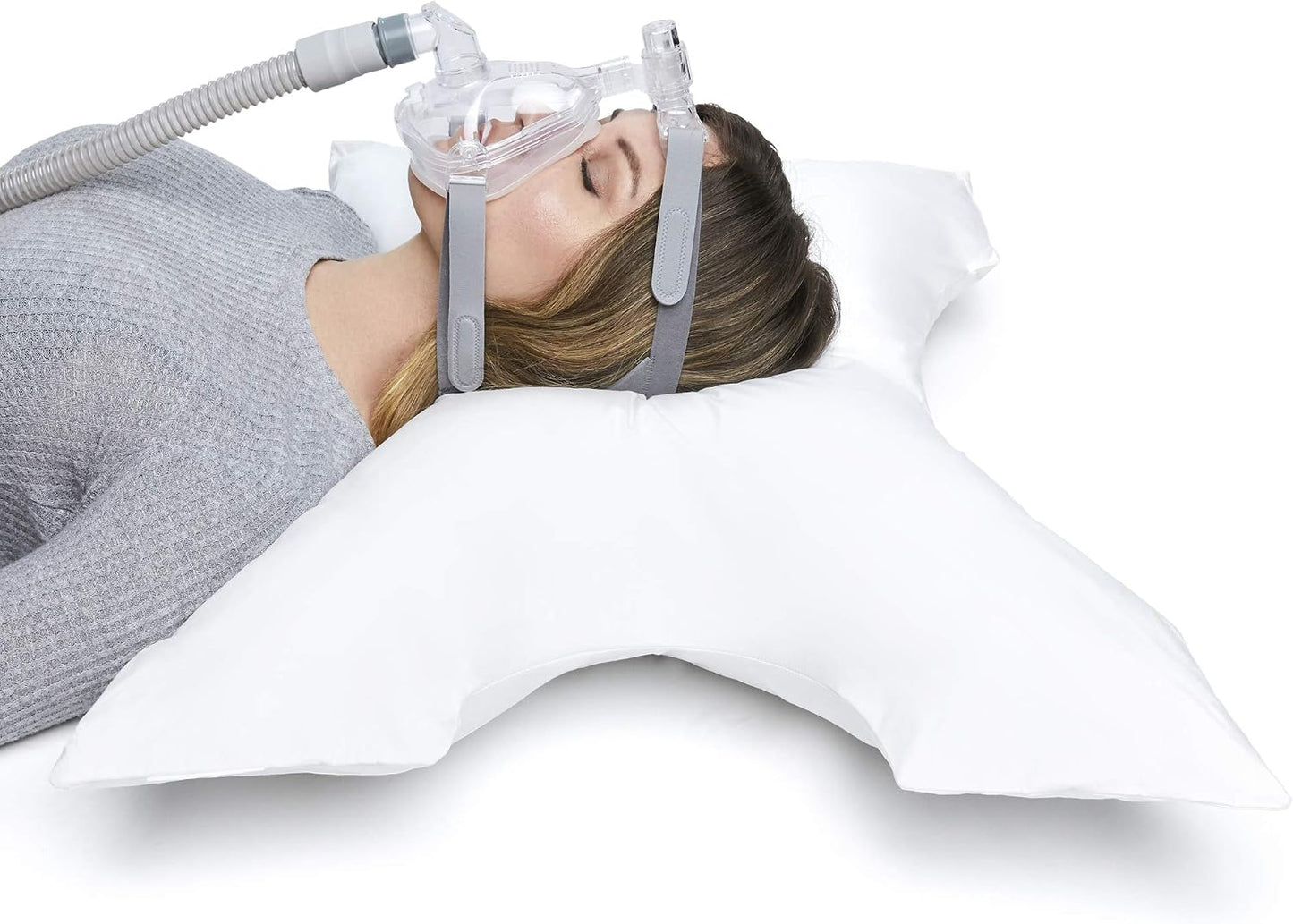 CPAP Pillow by Pillows with a Purpose - Standard Size - Unqiue Design with Contoured Cut-Outs - Hypoallergenic with Cover Included