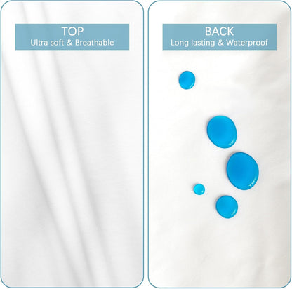 Pillow Protector 100% Waterproof & Noiseless Pillow Cover Pillow Protectors with Zipper Standard Size 2 Pack 20 x 26 Inches Pillow Cases Machine Washable