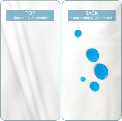 Pillow Protectors Waterproof 2-Pack, Standard Size with Zipper