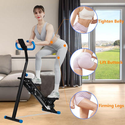 Stair Stepper for Home Gym Exercise, Vertical Climber Exercise Machine for Full Body Workout, Compact Folding Cardio Exercise Climber with Adjustable Handlebar (Blue)
