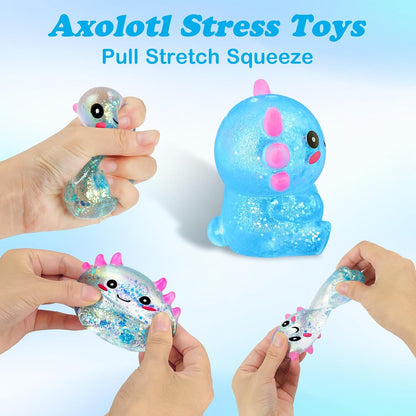 Axolotl Stress Balls for Adults, Squishy Axolotl Figurines Sensory Ball
