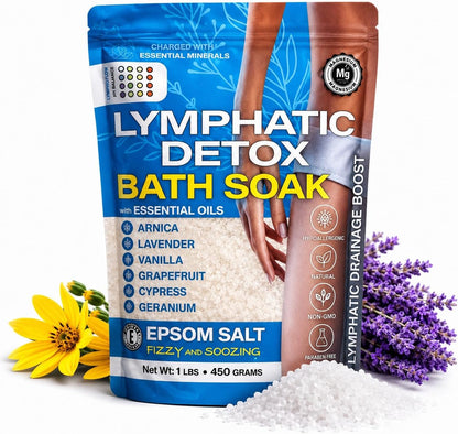 Bruizex Arnica Montana Bath Salts, Epsom Salt Bath Soak with Magnesium, 1lb