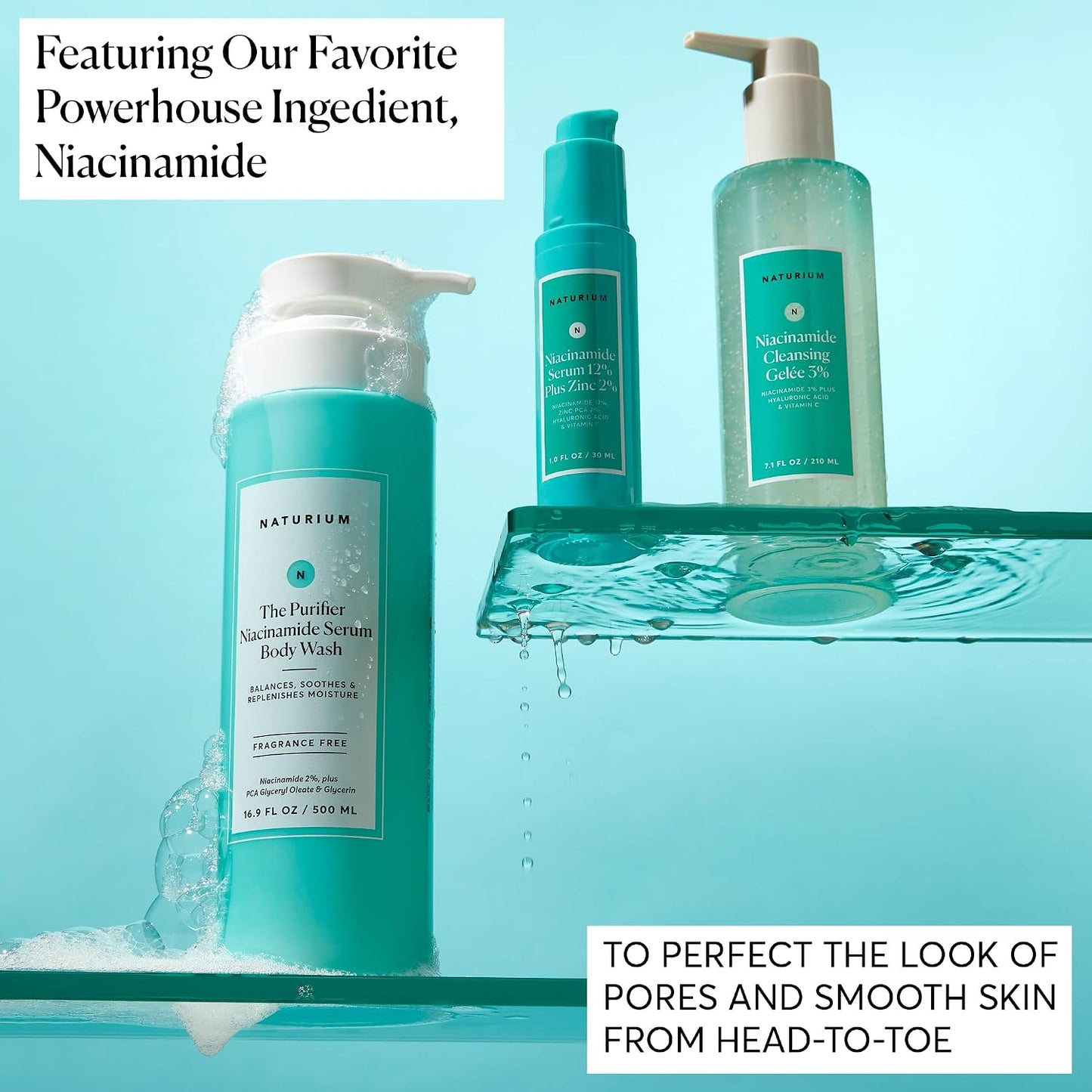 Naturium The Smoother Glycolic Acid Exfoliating Body Wash, Soft & Smoothing Cleanser, 16.9 oz