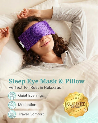 Hihealer Lavender Eye Pillow for Relaxation, Yoga, Sleep, Weighted Eye Mask