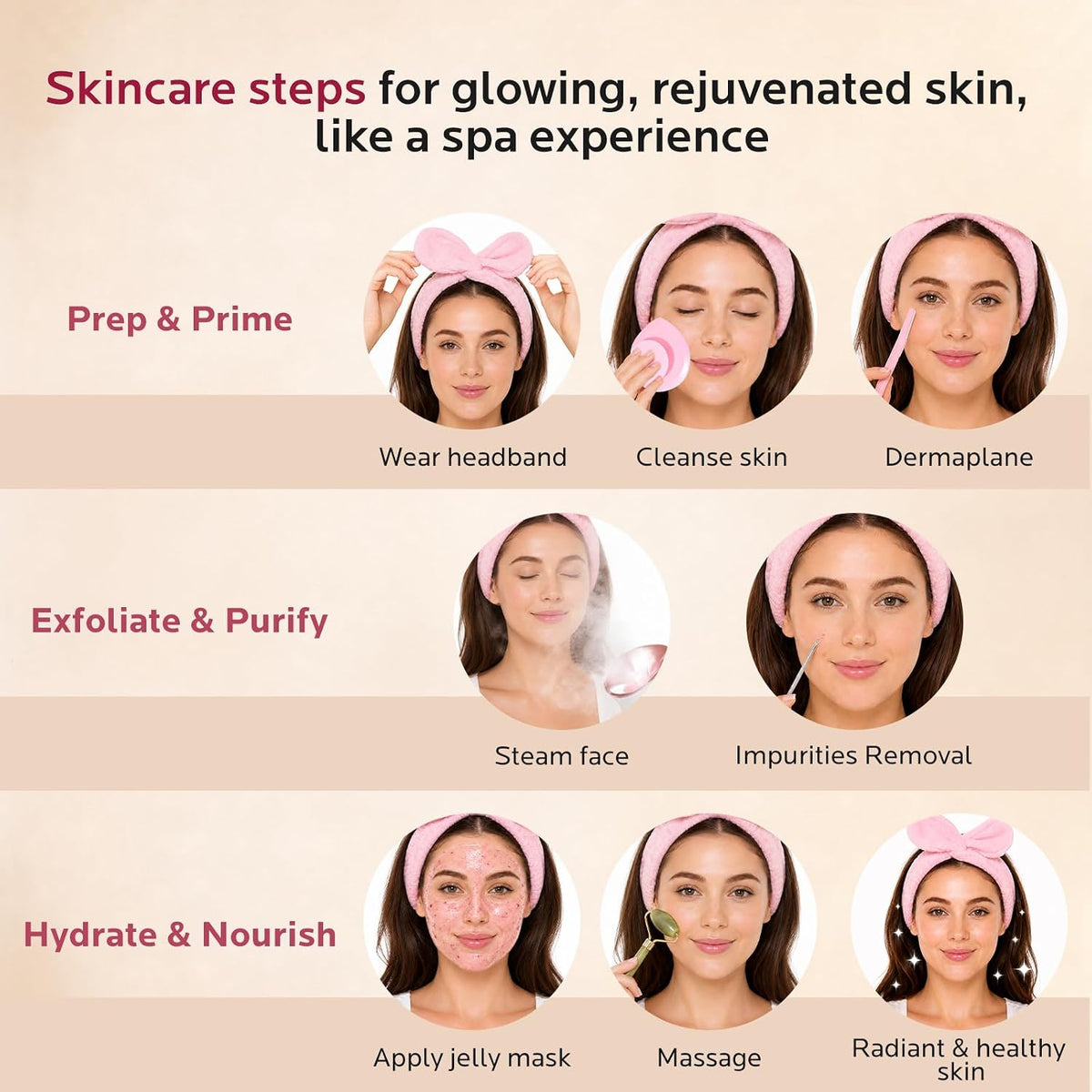 Colorfarm Facial Steamer Spa Kit with 17 Skin Care Tools for Home Spa