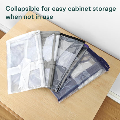 Hopack Under Bed Storage Bags Organizer, 22L Clear Storage Bags, Bags Organizer Clear Zipper Containers Bedroom, Storage Bag for Sweater, Clothes, Shoe Toy, Blanket, Sheet (Black)