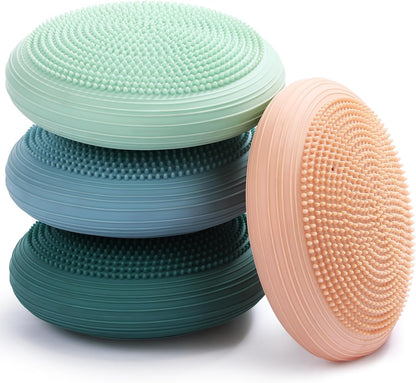 Libima 4 Pcs Wiggle Seat Inflated Wobble Cushion for Sensory Kid 13 Inches Balance Disc Flexible Seating for Classroom Sensory Pad for Chair Wiggle Cushion