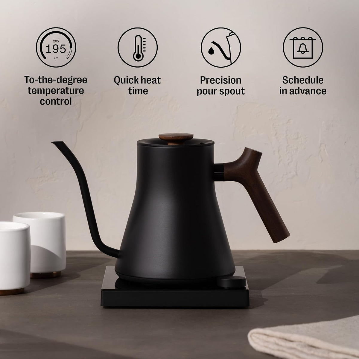 Fellow Stagg EKG Pro Gooseneck Electric Kettle, Brew Timer, 0.9 Liter