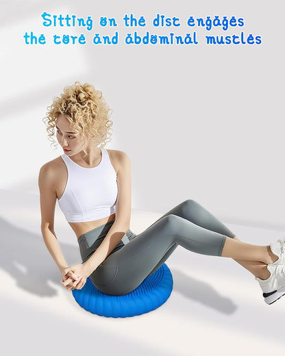 Wobble Cushion with Inflation Pump - Wobble Disk Balance Disc Wiggle Seat for Sensory Kids, Balance Pads