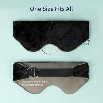Mr. Sandman Weighted Eye Mask for Sleeping, Blackout Sleep Mask, Reversible Cool & Cozy Compress for Dry Eyes, Headache Migraine Relief, Eye Cover for Travel, Gifts for Women & Men, 0.5 lb, Grey