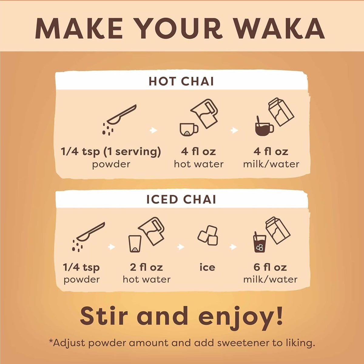 Waka Chai Powder Concentrate, Unsweetened Masala Chai, Sugar-Free, 4.5 oz