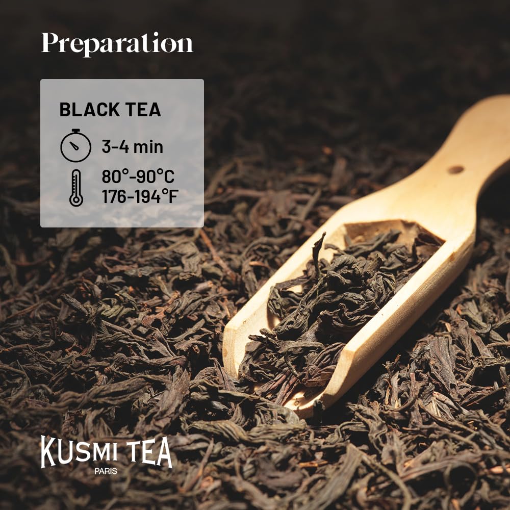 Kusmi Tea - Prince Vladimir - Organic Earl Grey Black Tea with Orange - Flavored with Citrus, Cinnamon, Bergamot, Vanilla & Spices - Caffeinated Tea - Loose Leaf Tea - Tin Box of 3.5 oz