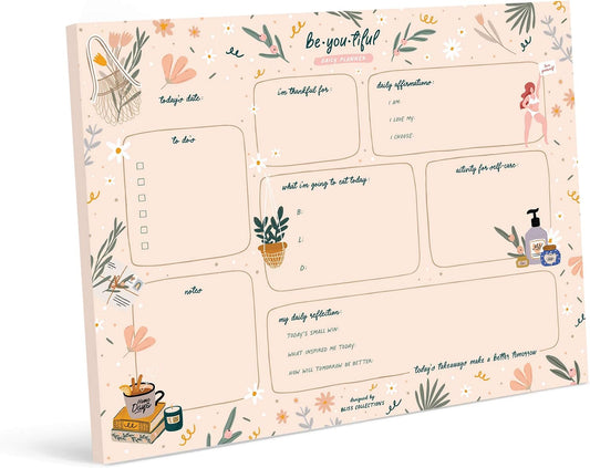 Bliss Collections Weekly Planning Pad, To Do List Notebook - Undated Tear-Off Sheets Notepad - Work Calendar, Organizer, Scheduler for Goals, Tasks - Minimalist, 8.5" x 11", 50 Sheets